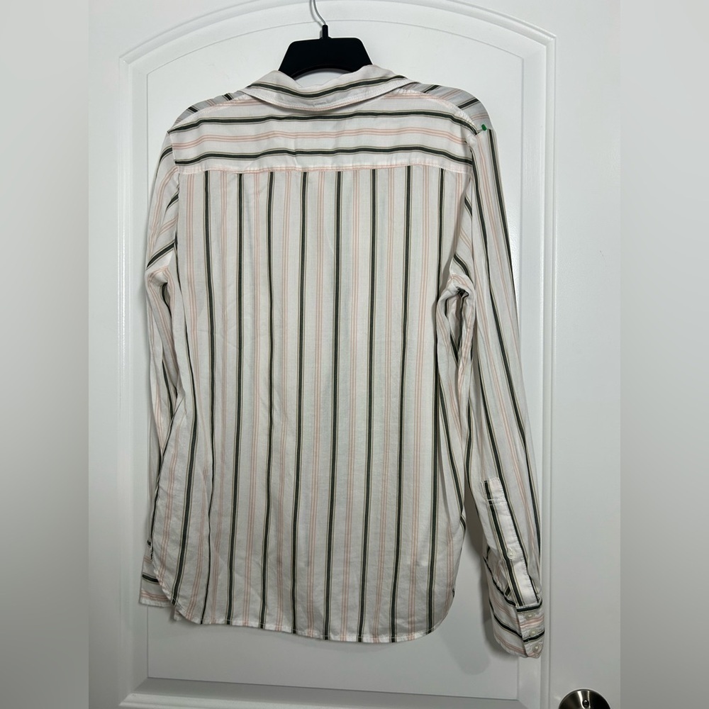 Madewell Women’s Signature Striped Oversize Button-Up Shirt size 12 boho preppy - Picture 11 of 15